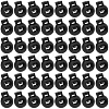 50Pcs PP Plastic Iron Spring Cord Locks KY-CN0002-36B-7