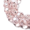 Electroplate Transparent Glass Beads Strands EGLA-A035-T8mm-A20-3