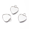Tarnish Resistant 304 Stainless Steel Pendant Cabochons Settings for Fashion Jewelry STAS-M283-01P-A-1