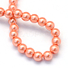 Baking Paint Pearlized Glass Pearl Round Bead Strands LS-HY-Q330-8mm-77-4