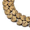 Electroplated Natural Lava Rock Beads Strands G-K388-04A-09-2