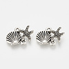 Tibetan Style Alloy Links connectors TIBEP-S317-04AS-RS-1