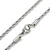 Tarnish Resistant 304 Stainless Steel Necklaces Unisex Rope Chain Necklaces NJEW-507L-10-4