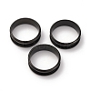 201 Stainless Steel Grooved Finger Ring Settings STAS-TAC0001-10F-B-5