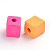   Cube Wood Beads WOOD-PH0008-01-2
