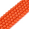 Opaque Solid Color Glass Beads Strands GLAA-T032-P6mm-M-4