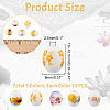 5Bags 5 Colors Handmade Porcelain Beads PORC-AR0001-13-3