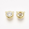 Brass Cubic Zirconia Charms KK-T038-563G-NF-2