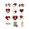 12Pcs 12 Styles Medical Enamel Pins JEWB-A033-04G-2