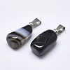 Natural Banded Agate/Striped Agate Pendants G-T122-20G-2