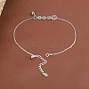 925 Thai Sterling Silver Anklets AJEW-BB60876-A-4