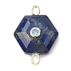 Faceted Natural Lapis Lazuli Carved Links G-T146-01G-10-1