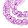 Crackle Transparent Glass Beads Strands GLAA-Q108-02A-08-3