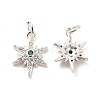 Rack Plating Brass Micro Pave Cubic Zirconia Pendants LS-KK-E081-10S-1