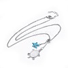 (Jewelry Parties Factory Sale)Tortoise Brass Natural Howlite Lariat Necklaces NJEW-JN02456-06-1