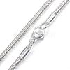304 Stainless Steel Snake Chain Necklaces NJEW-P162-06S-2