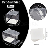 Foldable Square Transparent PET Carrier Cupcake Boxes CON-WH0088-28A-2