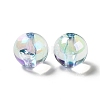UV Plating Rainbow Iridescent Acrylic Beads X-TACR-D010-01-3