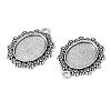 Vintage Tibetan Style Alloy Flower Pendant Cabochon Bezel Settings TIBEP-O006-03AS-2