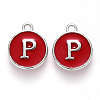 Platinum Plated Alloy Enamel Charms ENAM-S118-03P-P-1