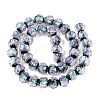 Handmade Foil Glass Lampwork Beads Strands DICH-T023-02B-2