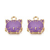 Eco-Friendly Zinc Alloy  Pendants LS-ENAM-R051-01-07G-NR-2