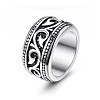 316 Stainless Steel Finger Ring with Enamel for Men PW-WG56139-02-1