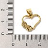 Rack Plating Brass Micro Pave Cubic Zirconia Pendant KK-U027-22G-3