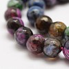 Faceted Natural Fire Crackle Agate Beads Strands X-G-F447-10mm-A07-3
