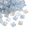 Two Tone Transparent Glass Bead Caps GLAA-Z020-02-2