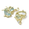 Real 18K Gold Plated Brass Glass Pendants KK-R161-02G-06-2