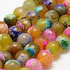 Faceted Natural Fire Crackle Agate Beads Strands X-G-F447-12mm-B13-1