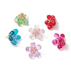 Glass Flowers Pendants PALLOY-MZ00629-1