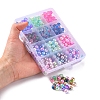 360Pcs 12 Style Rainbow ABS Plastic Imitation Pearl Beads OACR-YW0001-02-5