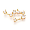 Brass Micro Pave Cubic Zirconia Pendants KK-N261-120L-G-1