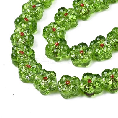 Transparent Handmade Bumpy Lampwork Beads Strands LAMP-S194-022E-1