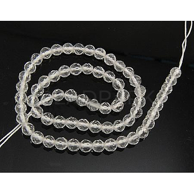 Synthetic Quartz Crystal Beads Strands GSFR6mm187-128-1
