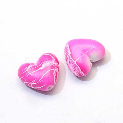 Spray Painted Drawbench Acrylic Beads X-ACRP-S665-M-1