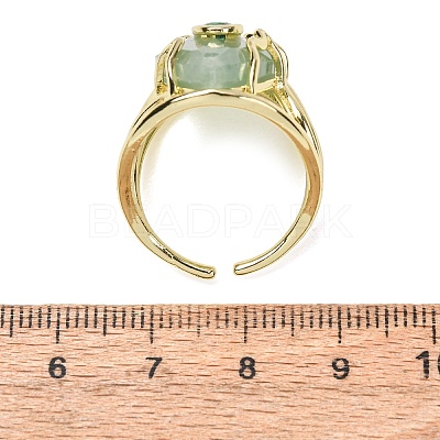 Natural Green Aventurine Cuff Rings GG-CBA5FCC-03G-02-1