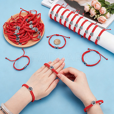 6Pcs Waxed Polyester Cord Bracelets BJEW-WA00002-1