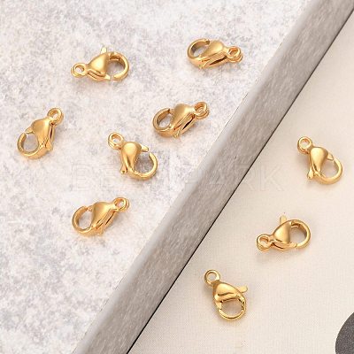 201 Stainless Steel Lobster Claw Clasps X-STAS-T040-PJ212-9-1