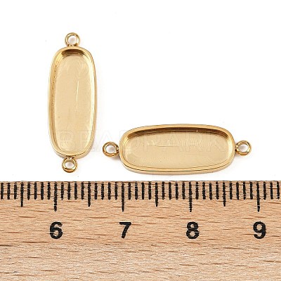 304 Stainless Steel Cabochon Connector Settings STAS-A194-06C-G-1