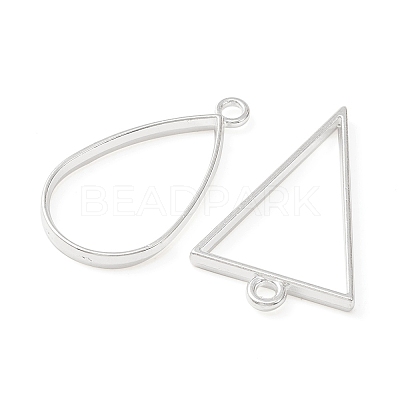 10Pcs Alloy Open Back Bezel Pendants PALLOY-YWC0002-02S-1