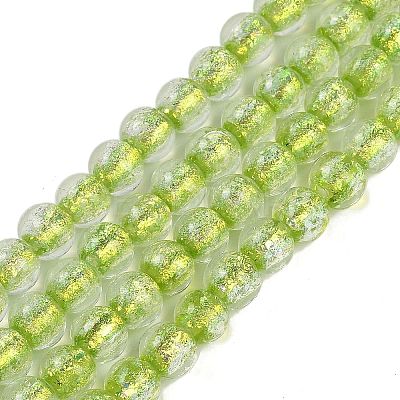 Handmade Foil Lampwork Beads Strands FOIL-K003-06B-12-1