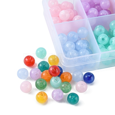 200Pcs 10 Colors  Imitation Gemstone Acrylic Beads OACR-FS0001-19-1