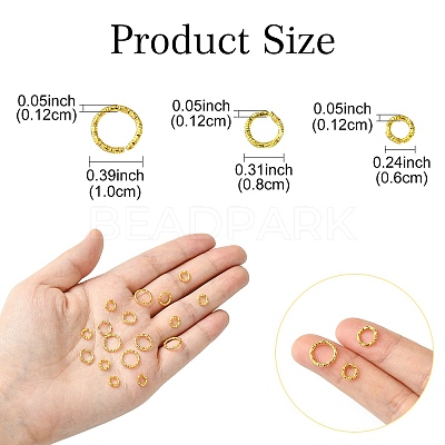 90Pcs 3 Styles Iron Open Jump Rings IFIN-YW0003-45-1