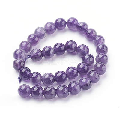 Natural Amethyst Beads Strands X-G-G099-6mm-1-1
