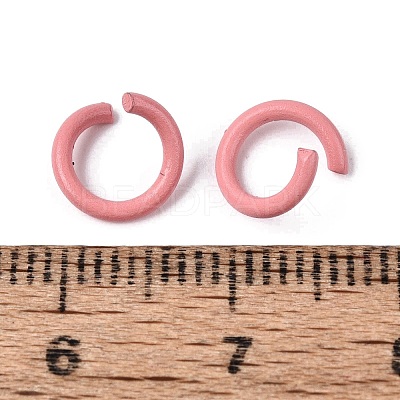 Spray Painted Iron Open Jump Rings IFIN-T017-04B-23-1