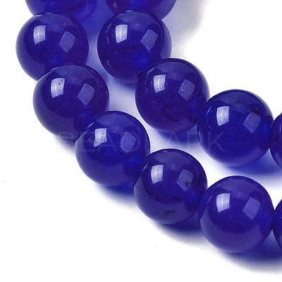 Natural White Jade Beads Strands G-H348-8mm-07-1