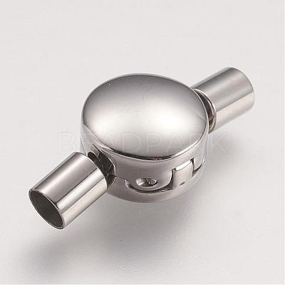 Tarnish Resistant 304 Stainless Steel European Clasps with Cord Ends STAS-F083-B-11P-1